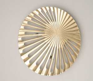 Timeless Elegance Modern Round Gold Plated <b>Decorative</b> Tray Abstract Pattern Wall Art <b>Decorative</b> <b>Accent</b> Piece - Product Image 1
