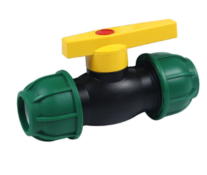บอลวาล์วทองเหลือง PP แบบเกลียวเชื่อมต่อด้วยมือ - Product Image 1