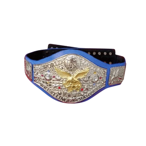 Cinturón de Campeón de Lucha Libre, Plateado con Diseño de Águila, Correa Azul, Cinturón de Título Coleccionable de Alta Calidad - Product Image 6