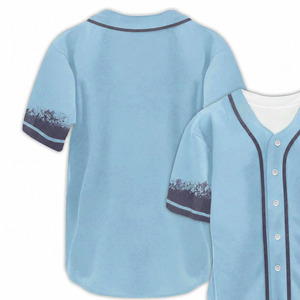 เสื้อเบสบอลขายส่ง ทนทาน เหมาะสำหรับทีม สวมใส่สบาย ทรง unisex สีดำ คอวี แขนครึ่งตัว พิมพ์ลายด้วยความร้อนด้านหน้า - Product Image 6