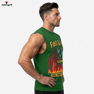Débardeur de sport en coton 100% de haute qualité, respirant, séchage rapide, anti-boulochage, idéal pour l'été et les entraînements décontractés, tricoté sur mesure - Product Image 6