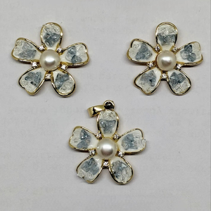 Ensemble de pendentifs en perles d'eau douce plaqué or, fabricant et fournisseur en gros - Product Image 6