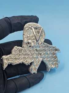 จี้รูปหัวกะโหลกประดับเพชรโมอิสซาไนต์ VVS เงินแท้ 925 ดีไซน์หรูหรา พร้อมใบรับรอง สไตล์ฮิปฮอป แร็ปเปอร์ ประดับอักษรย่อ - Product Image 6