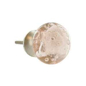 Bouton de meuble en céramique écologique peint à la main, motif floral moderne, finition à pois, pour armoires de cuisine et commodes - Product Image 1