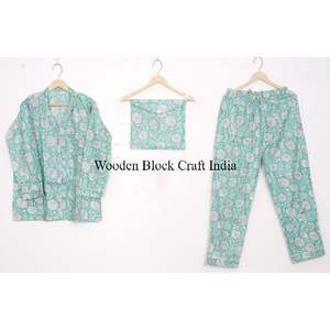 ชุดนอนผ้าฝ้ายแท้พิมพ์ลายดอกไม้สำหรับผู้หญิง ดีไซน์หรูหรา ระบายอากาศได้ดี เหมาะสำหรับเพื่อนเจ้าสาว ใส่เล่นน้ำ ใส่พักผ่อนช่วงวันหยุด - Product Image 2