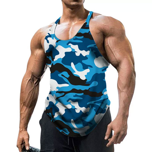 Débardeur de sport personnalisé pas cher pour hommes, respirant, col rond, imprimé, pour la musculation et l'entraînement - Product Image 6