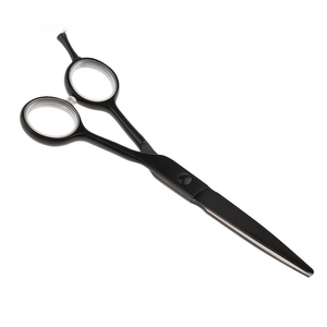 Ciseaux de barbier professionnels en acier inoxydable à lames affûtées, manche moyen, pour droitiers, pour la coupe et la coiffure des cheveux - Product Image 1