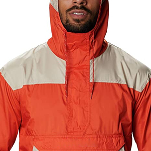 Chaqueta Cortavientos Impermeable de Diseño Nuevo Personalizada para Exteriores con Media Cremallera y Logotipo, de Poliéster y Nailon, Informal para Hombre - Product Image 3