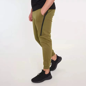 Pantalon décontracté pour homme de qualité supérieure, taille élastique, coupe ample, jambe droite, pantalon de jogging uni en polyester/coton - Product Image 4