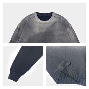 Pull unisexe à col rond, manches longues, anti-plis, grammage lourd, personnalisable avec logo, haute qualité, faible MOQ - Product Image 6