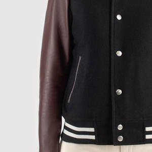 Veste classique de haute qualité unisexe, veste en cuir à manches longues pour femme et veste de baseball brodée pour homme. - Product Image 3