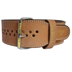 Cinturón de Levantamiento de Pesas de Cuero Suave de Alta Resistencia, 10mm/13mm de Grosor, para Soporte Lumbar, Entrenamiento de Powerlifting y Sentadillas - Product Image 1