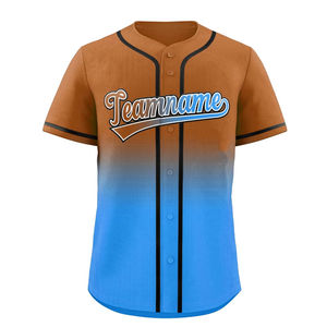 Maillot de baseball personnalisé à manches courtes avec nom du joueur imprimé numériquement, style chemise, séchage rapide, respirant, vente en gros, 100 % polyester - Product Image 4