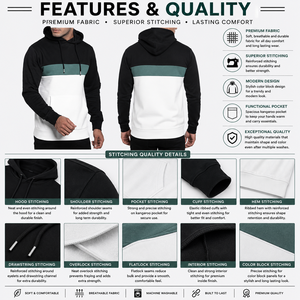 Sudaderas duraderas para hombre hechas de material de mezcla de algodón básico que garantiza suavidad duradera y comodidad informal. - Product Image 3