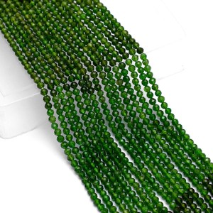 Cuentas de diopsido cromado AAA+ de 3mm-4mm microfacetadas en forma de rondel, cuentas de diopsido cromado natural multicolor, piedras semipreciosas para joyería. - Product Image 5
