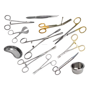 Juego de 12 Instrumentos de Acero para Práctica de Sutura en Cirugía Menor Ginecológica, Kit de Práctica de Sutura, Proveedor Mayorista de Marca Privada OEM - Product Image 1