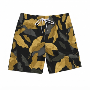 <b>Men's</b> Printed Board Shorts Floral Pattern Quick Dry Drawstring Casual Swim <b>Trunks</b> Short Length Mid Waist Polyester - Product Image 1