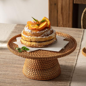 Soporte decorativo vintage de mimbre para pasteles, soportes de mimbre para pasteles de boda, fiestas, restaurantes y uso doméstico, de Vietnam. - Product Image 5