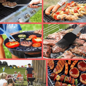 Top Chef professionale 9 pezzi accessori per barbecue Set di utensili da cucina da esterno base per ristoranti nel cortile regali per padre - Product Image 5