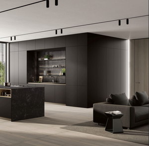 JY Project Customized Modern Panel Kitchen Cabinets USA Ready Assemble Complete <b>Sets</b> Wooden Door Sink Countertop <b>Melamine</b> - Product Image 2