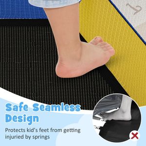 Trampoline récréatif pour tout-petits de 4 pieds avec filet de sécurité pour usage domestique et parcs de trampolines - Product Image 3