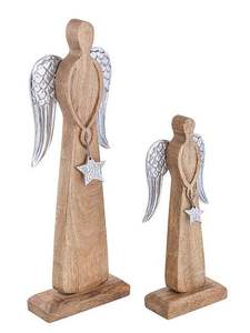 Centro de mesa navideño de metal y madera, hecho a mano, decoración festiva para mesa, decoración rústica para el hogar en época navideña - Product Image 6