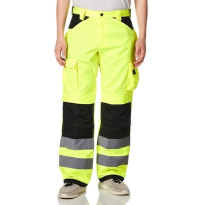 Pantalones de Trabajo de Alta Visibilidad Color Naranja con Franjas Reflectantes y Cierre de Cremallera en las Piernas para Mayor Seguridad - Product Image 6