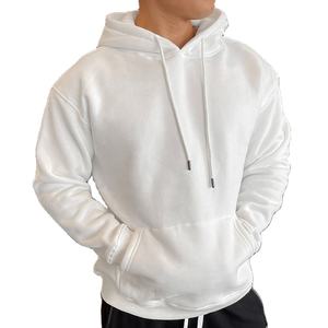 Sweat à capuche 100% coton avec cordon de serrage de haute qualité pour hommes Pull à capuche lourd Logo personnalisé Terry Blank Men Pullover Hoodies - Product Image 3