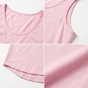 Loose Fit Sleeveless Tank <b>Top</b> Scoop Neck Curved Hem Soft Jersey Casual Active Wear Breathable Custom OEM Wholesale Manufacturer - Product Image 5