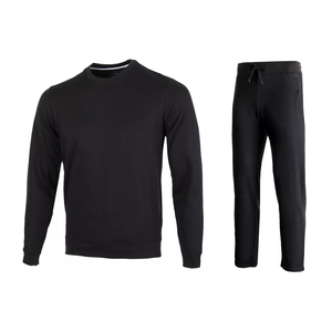 Ensemble de survêtement à capuche pour homme Ville, color block, 100 % coton molletonné, séchage rapide, fermeture à cordon, manches longues, poches latérales, fendu - Product Image 4