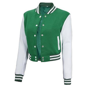 <b>Womens</b> Bomber Varsity <b>Jacket</b> Fleece Letterman <b>Jacket</b> for <b>Women</b> Standard and Cropped Styles Cozy Casual Streetwear <b>Lightweight</b> - Product Image 1