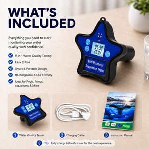 Testeur de qualité de l'eau de piscine intelligent WiFi Tuya, flottant, 9-en-1, numérique, pH-mètre, ORP, CL, chlore, EC, TDS, sel, moniteur de température - Product Image 2