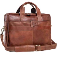 Maletín de Cuero Genuino de Lujo, Duradero, Unisex, para Portátil, Bolso de Hombro, Bolso de Mano, para Oficina, Tablet, Moda 2026
