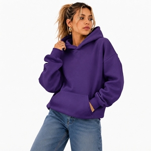 Sudadera con Capucha para Mujer, Estilo Universitario, OEM, ODM, Marca Privada, 100% Algodón, Antiarrugas, Sudadera de Invierno, Fabricante - Product Image 3