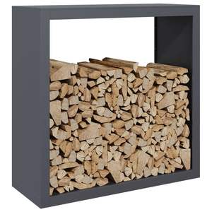 Support à bois en acier anthracite 39,4''x15,7''x39,4'' pour votre foyer et accessoires - Product Image 3