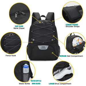 Sacs à dos d'équipe de football avec logo personnalisé, sacs d'entraînement de football, sacs à dos de sport athlétiques, fabricant OEM Pakistan, exportation mondiale - Product Image 6