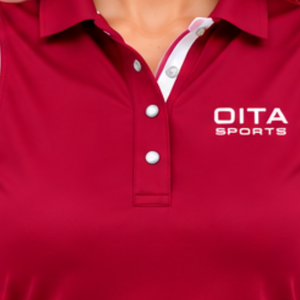 Crimson Equestrian Sleeveless <b>Patch</b> Collar Polo Shirt for Women <b>Slim</b> Fit Horse Riding Training Top Custom Wholesale Performance - Product Image 5