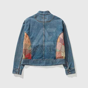 Veste en jean zippée pour homme, coupe régulière, couleur unie, style streetwear urbain, design multi-poches, tendance. - Product Image 6