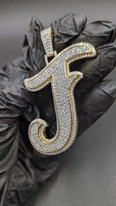 Elegant 925 Sterling <b>Silver</b> <b>Silver</b> Plated Luxury Moissanite <b>Pendant</b> Hip Hop Inspired Unisex Fine Jewelry for Daily Wear - Product Image 3