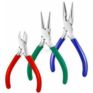 Stainless Steel Jewelry Pliers Set 3 Pack Mini Kit for Jewelry Making Wire Cutters <b>Long</b> <b>Nose</b> Round <b>Nose</b> Side Cutters - Product Image 1