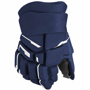 Gants de hockey sur glace professionnels, bleu marine, rouge, noir, jaune, durables, imperméables, légers, en cuir, fermeture à pression, taille adulte - Product Image 5
