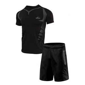 Ensemble de shorts de compression performants avec matière respirante et ajustement flexible pour l'entraînement et l'exercice physique - Product Image 1