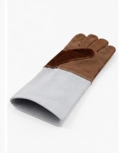 Gants de soudage TIG MIG en cuir de vachette et polaire de haute qualité, résistants, avec protection complète du pouce et anti-éclaboussures de métal fondu, personnalisables - Product Image 1