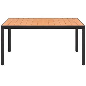 Mesa de Comedor de Jardín de Aluminio Marrón Resistente de 59.1 Pulgadas x 35.4 Pulgadas para Uso en Exteriores - Product Image 2