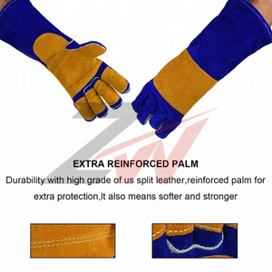 Gants de soudeur en cuir courts multifonctionnels personnalisés à marque privée, testés pour la détection d'aiguilles, équipement de manutention thermique extérieur – Fournisseur - Product Image 3