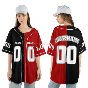 Maillot de baseball/softball personnalisé de haute qualité 2024, nouveau style, imprimé par transfert thermique, 100% polyester, séchage rapide, sport - Product Image 1