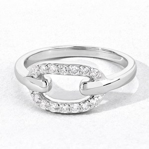 Anillo de Diamantes de Corte Brillante de 0.4CT, Plata de Ley 925, Chapado en Oro, Certificado IGI, Cultivado en Laboratorio, CVD, Color FG, VS1, Anillo de Lujo para Mujer, Anillo de Novia - Product Image 6