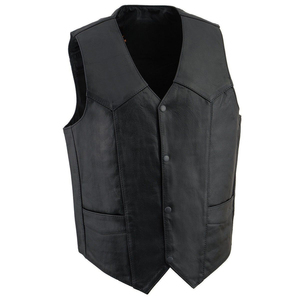 Chaleco de Cuero Personalizado para Hombre, Diseño 2026, Color Sólido, de la Mejor Calidad, Estilo Motero, Sin Mangas, Precios Bajos - Product Image 1