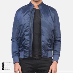 Veste bomber unisexe personnalisée avec logo camouflage sur le devant, en satin imperméable et respirant, patchwork, broderie, fermeture éclair, style varsity, OEM - Product Image 6