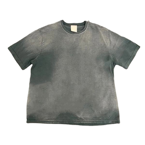 T-shirts délavés à l'acide pour hommes, style streetwear décontracté, coupe oversize, tissu en coton peigné 200g - Product Image 6